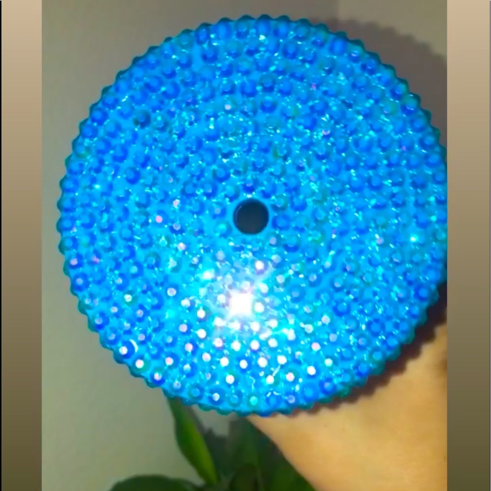 Hand made all rhinestone care bear tumbler